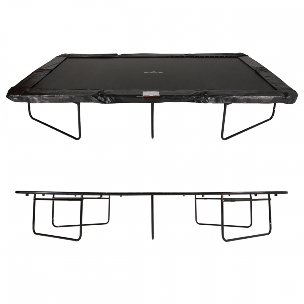 Trampoline rectangulaire 500 cm x 300 cm - filet de sécurité + matelas de protection + echelle - norme EU