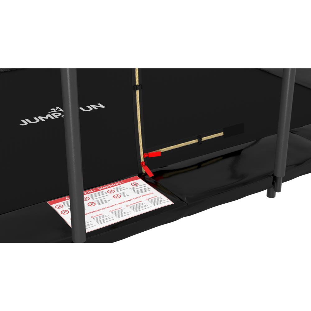 Trampoline rectangulaire 500 cm x 300 cm - filet de sécurité + matelas de protection + echelle - norme EU