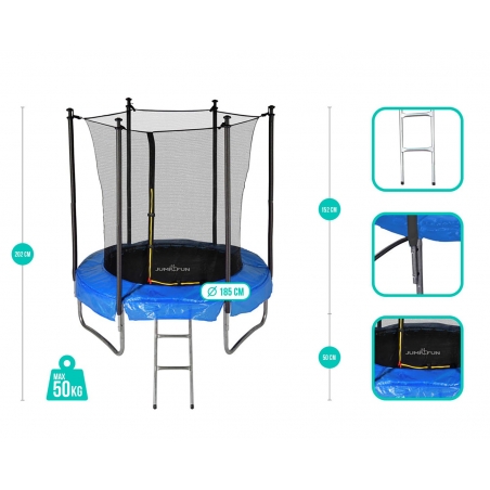 Trampoline Jump4Fun Classique 6FT -185cm - Bleu