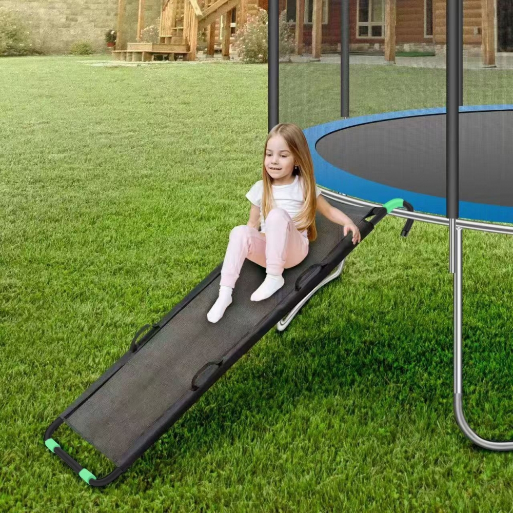 Echelle toboggan pour trampoline - Noir