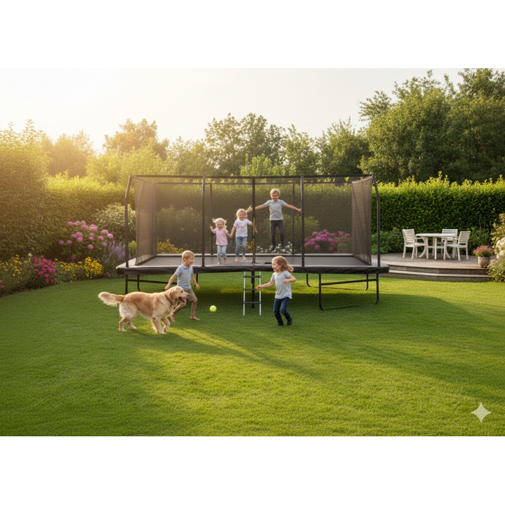 Trampoline Semi Pro - Rectangle XXXL 17 FT x 10FT / 518 x 305cm