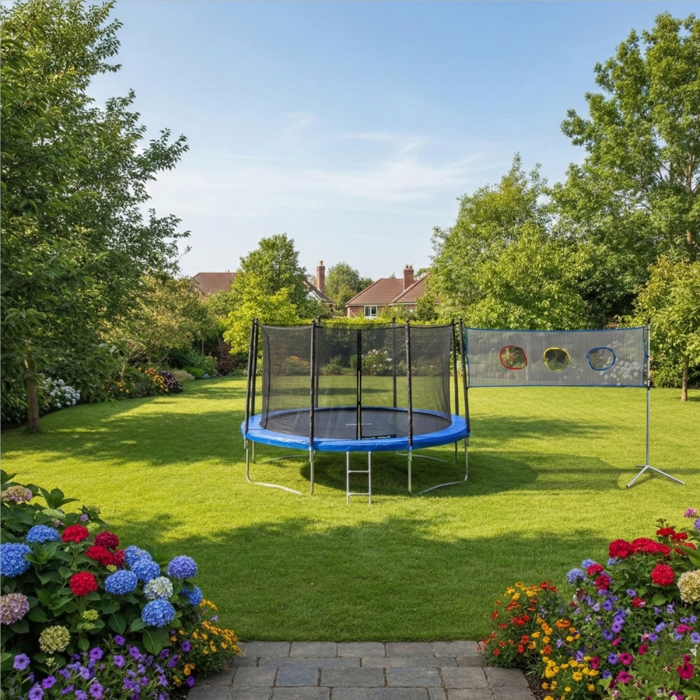 Filet Multi-Jeux Universel - Compatible avec Tous Trampolines -76x250 cm