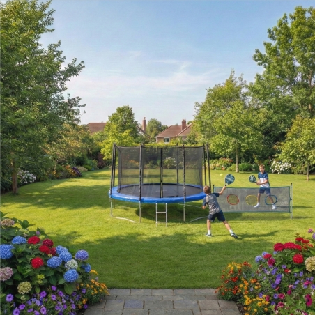 Filet Multi-Jeux Universel - Compatible avec Tous Trampolines -76x250 cm