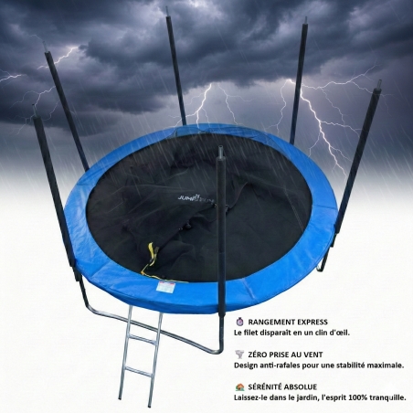Trampoline Jump4Fun Classique 14FT - 427cm - Bleu