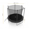 Trampoline extérieur 240 cm réversible - filet de sécurité + matelas de protection + echelle - norme EU Trampoline extérieur 240 cm réversible - filet de sécurité + matelas de protection + echelle - norme EU