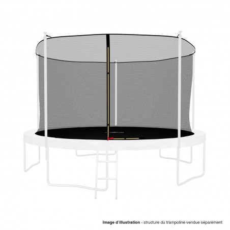 Filet intérieur de protection Universel pour trampoline - avec bouchons hauts de perches et ficelle